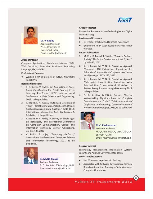 MTech IT Placements 2013.pdf - IDRBT