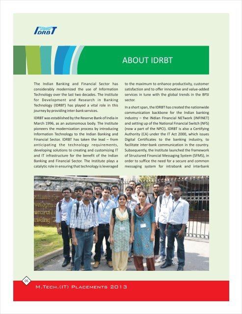 MTech IT Placements 2013.pdf - IDRBT