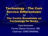 Technology â The Core Service Differentiator for The ... - IDRBT
