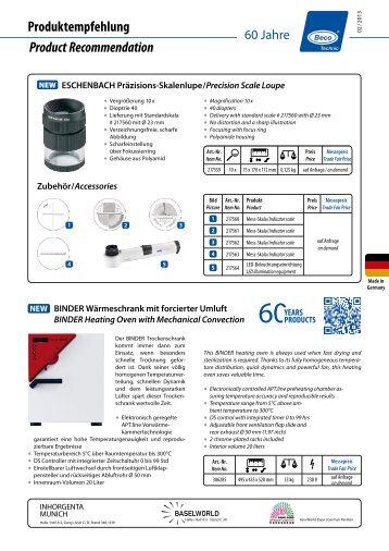 Product Recommendation Produktempfehlung - Beco Technic