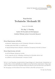 Technische Mechanik III - IDS - Leibniz UniversitÃ¤t Hannover