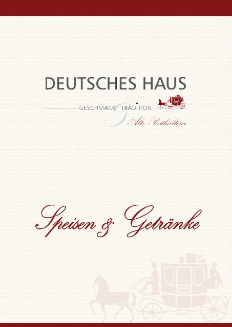 Speisekarte Deutsches Haus Freiberg Januar 2014