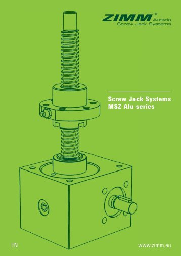 Screw Jack Systems MSZ Alu series | ZIMM brochure - EN
