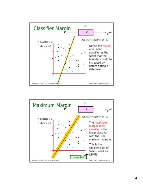 Support Vector Machines - The Auton Lab