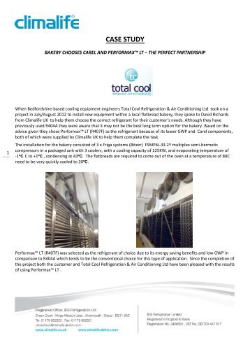 CASE STUDY - IDS Refrigeration