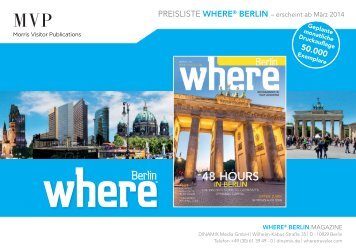 PREISLISTE WHERE BERLIN 50.000