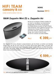 â‚¬ 399,-- â‚¬ 599,-- - HiFi - Team