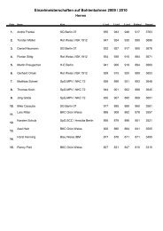 Einzelmeisterschaften auf Bohlenbahnen 2009 / 2010 - SG Berlin 07