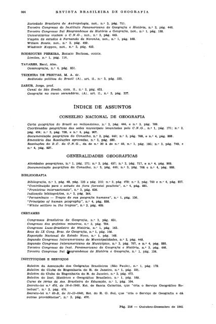 REVISTA BRASILEIRA DE GEOGRAFIA - Biblioteca do IBGE