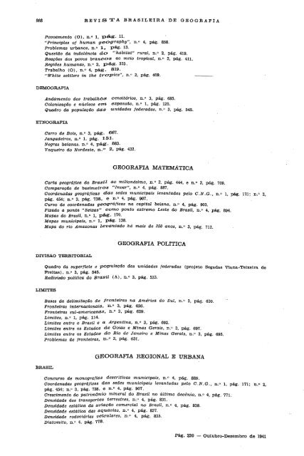 REVISTA BRASILEIRA DE GEOGRAFIA - Biblioteca do IBGE