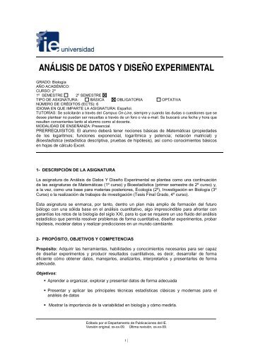 ANÃLISIS DE DATOS Y DISEÃO EXPERIMENTAL - IE