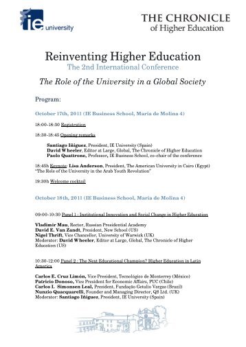 Reinventing Higher Education - IE