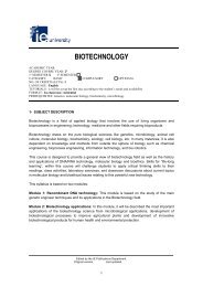 BIOTECHNOLOGY - IE