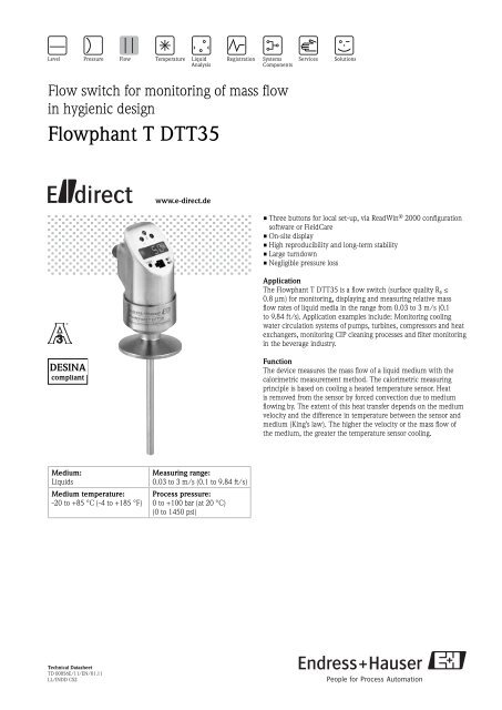 Flowphant T Dtt35 Endress Hauser Ireland