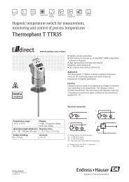 TD Thermophant T TTR35 (PDF 269,0 kB) - Endress+Hauser Ireland