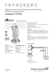 TD Ceraphant T PTP35 (PDF 1,11 MB) - Endress+Hauser Ireland