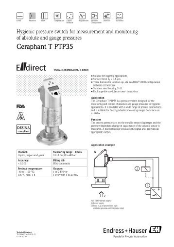 TD Ceraphant T PTP35 (PDF 1,11 MB) - Endress+Hauser Ireland