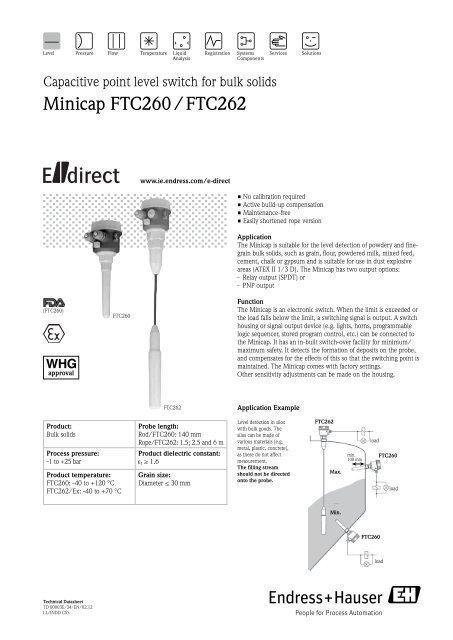 Td Minicap Ftc260 Ftc262 Endress Hauser Ireland