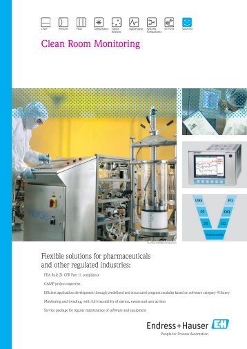 Clean room monitoring brochure (PDF 6,38 MB) - Endress+Hauser ...