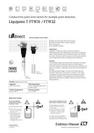 Liquipoint T FTW31 / FTW32 - Endress+Hauser Ireland