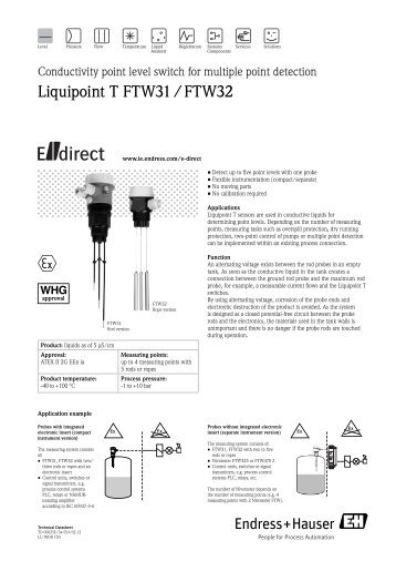 Liquipoint T FTW31 / FTW32 - Endress+Hauser Ireland