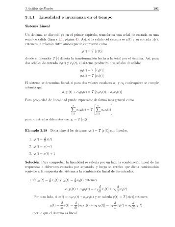 3.4.1 Linealidad e invarianza en el tiempo