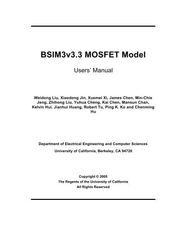 BSIM3v3.3 MOSFET Model