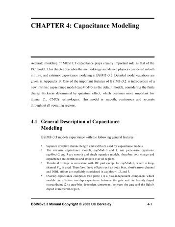 CHAPTER 4: Capacitance Modeling