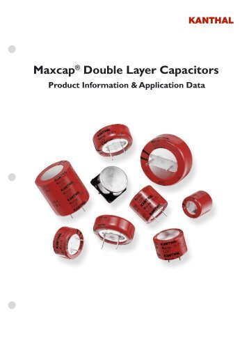 Maxcap double layer capacitors (datasheet) - Kanthal