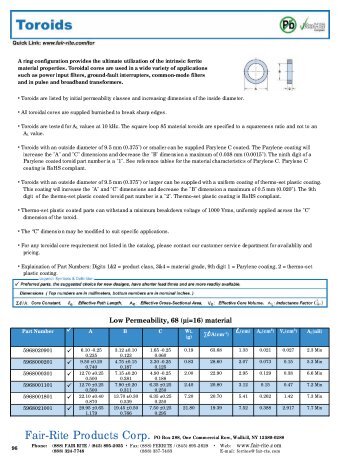 Low Permeability, 68 (Âµi=16) material