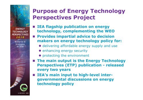 Energy Technology Perspectives 2010 - iea-etsap