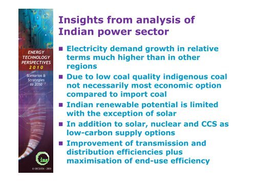 Energy Technology Perspectives 2010 - iea-etsap