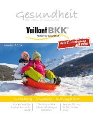 Gesundheit- Magazin der Vaillant BKK Krankenkasse Winter 2014