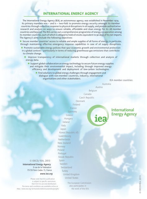 Medium-Term Gas Market Report 2013 - IEA