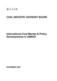 CIAB Market & Policy developments 2005/06 - IEA