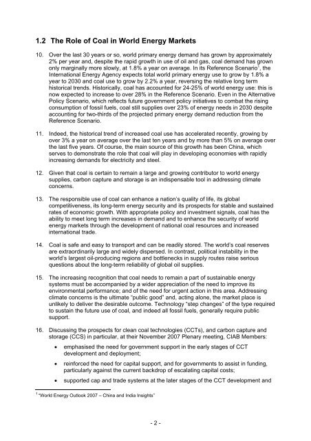 CIAB Market & Policy developments 2005/06 - IEA