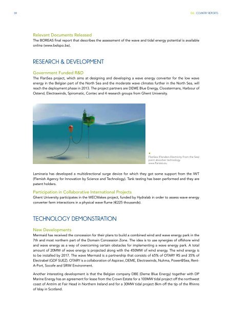 OES Annual Report 2012 - Ocean Energy Systems