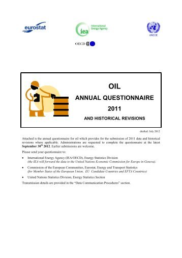 Attached is the annual questionnaire for coal ... - Eurostat - Europa
