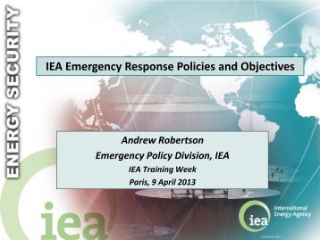 Day 2 Emergency Response Policy - International Energy Agency