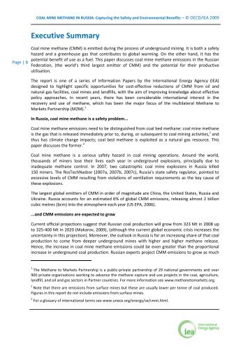 Coal mine methane utilisation potential in Russia - IEA