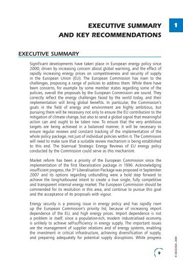 executive summary and key recommendations - European ...