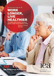 WORK LONGER, LIVE HEALTHIER AEF - Institute of Economic Affairs