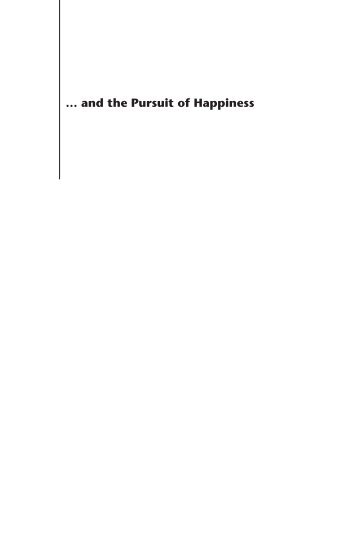 … and the Pursuit of Happiness - Institute of Economic Affairs