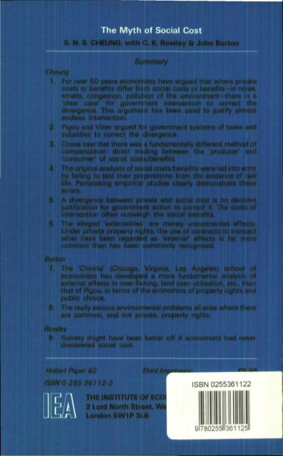 THE MYTH OF SOCIAL COST.pdf - Institute of Economic Affairs