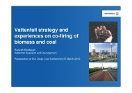 Vattenfall strategy and experiences of cofiring biomass with coal