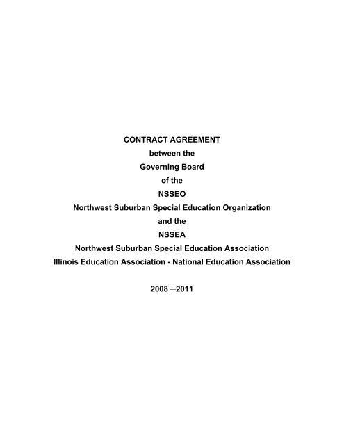 CONTRACT AGREEMENT between the Governing Board of the ...