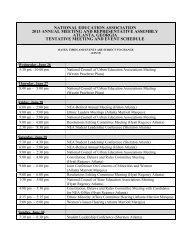 NEA RA tentative meeting and event schedule - Illinois Education ...