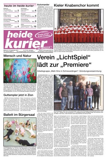 Mittwoch 18.09.2013 herunterladen - Heide Kurier