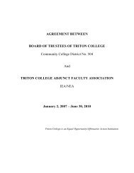 agreement between board of trustees of triton college - Illinois ...