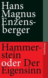 Hammerstein oder Der Eigensinn - Buch.de